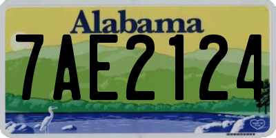 AL license plate 7AE2124