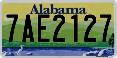 AL license plate 7AE2127