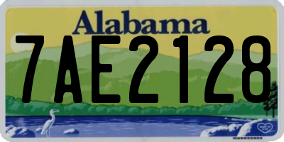 AL license plate 7AE2128