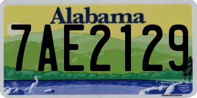 AL license plate 7AE2129