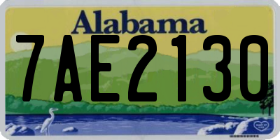 AL license plate 7AE2130