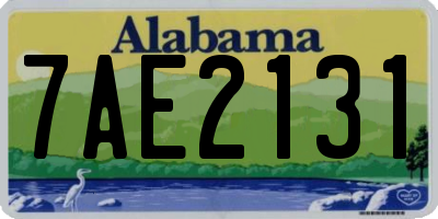 AL license plate 7AE2131