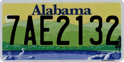 AL license plate 7AE2132