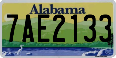AL license plate 7AE2133