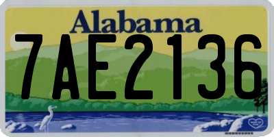 AL license plate 7AE2136