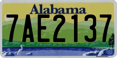 AL license plate 7AE2137