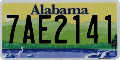 AL license plate 7AE2141