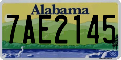 AL license plate 7AE2145