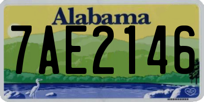 AL license plate 7AE2146