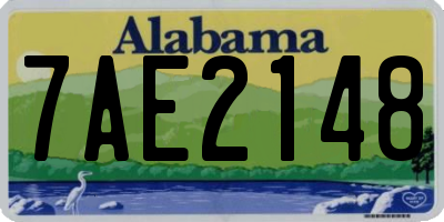 AL license plate 7AE2148