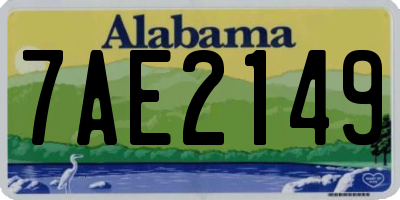 AL license plate 7AE2149