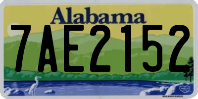 AL license plate 7AE2152