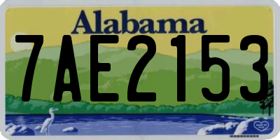 AL license plate 7AE2153
