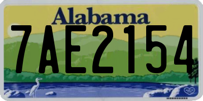 AL license plate 7AE2154