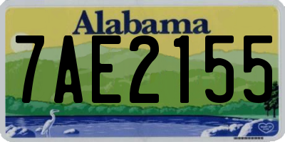 AL license plate 7AE2155