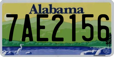 AL license plate 7AE2156