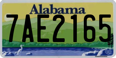 AL license plate 7AE2165