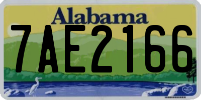 AL license plate 7AE2166