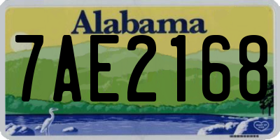 AL license plate 7AE2168