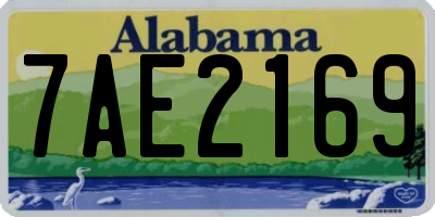 AL license plate 7AE2169