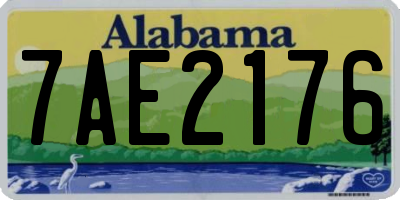 AL license plate 7AE2176