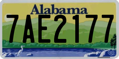 AL license plate 7AE2177