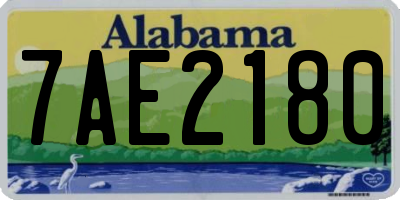 AL license plate 7AE2180