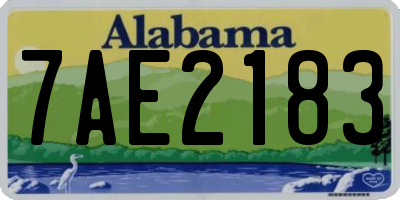 AL license plate 7AE2183