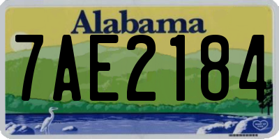 AL license plate 7AE2184