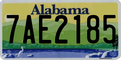 AL license plate 7AE2185