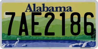 AL license plate 7AE2186