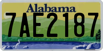 AL license plate 7AE2187