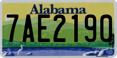AL license plate 7AE2190