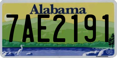AL license plate 7AE2191