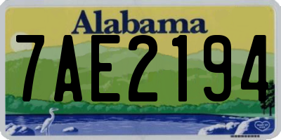 AL license plate 7AE2194