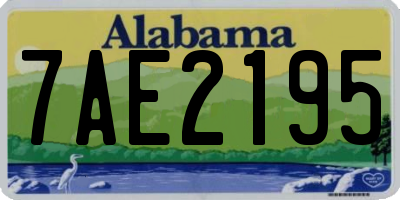 AL license plate 7AE2195