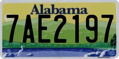 AL license plate 7AE2197