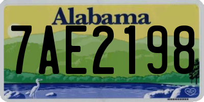 AL license plate 7AE2198