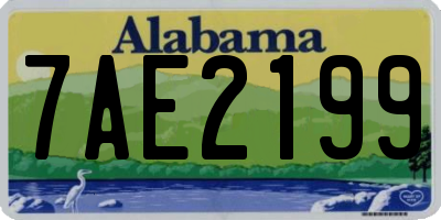 AL license plate 7AE2199