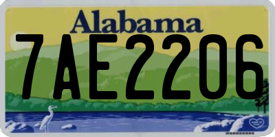 AL license plate 7AE2206