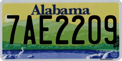 AL license plate 7AE2209