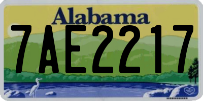 AL license plate 7AE2217