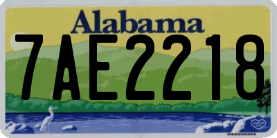 AL license plate 7AE2218