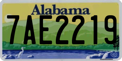 AL license plate 7AE2219