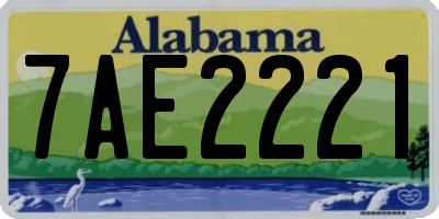 AL license plate 7AE2221