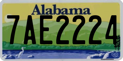 AL license plate 7AE2224