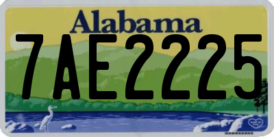AL license plate 7AE2225