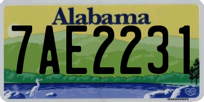 AL license plate 7AE2231
