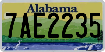 AL license plate 7AE2235