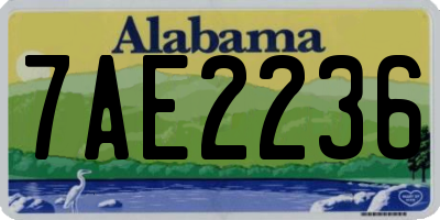 AL license plate 7AE2236